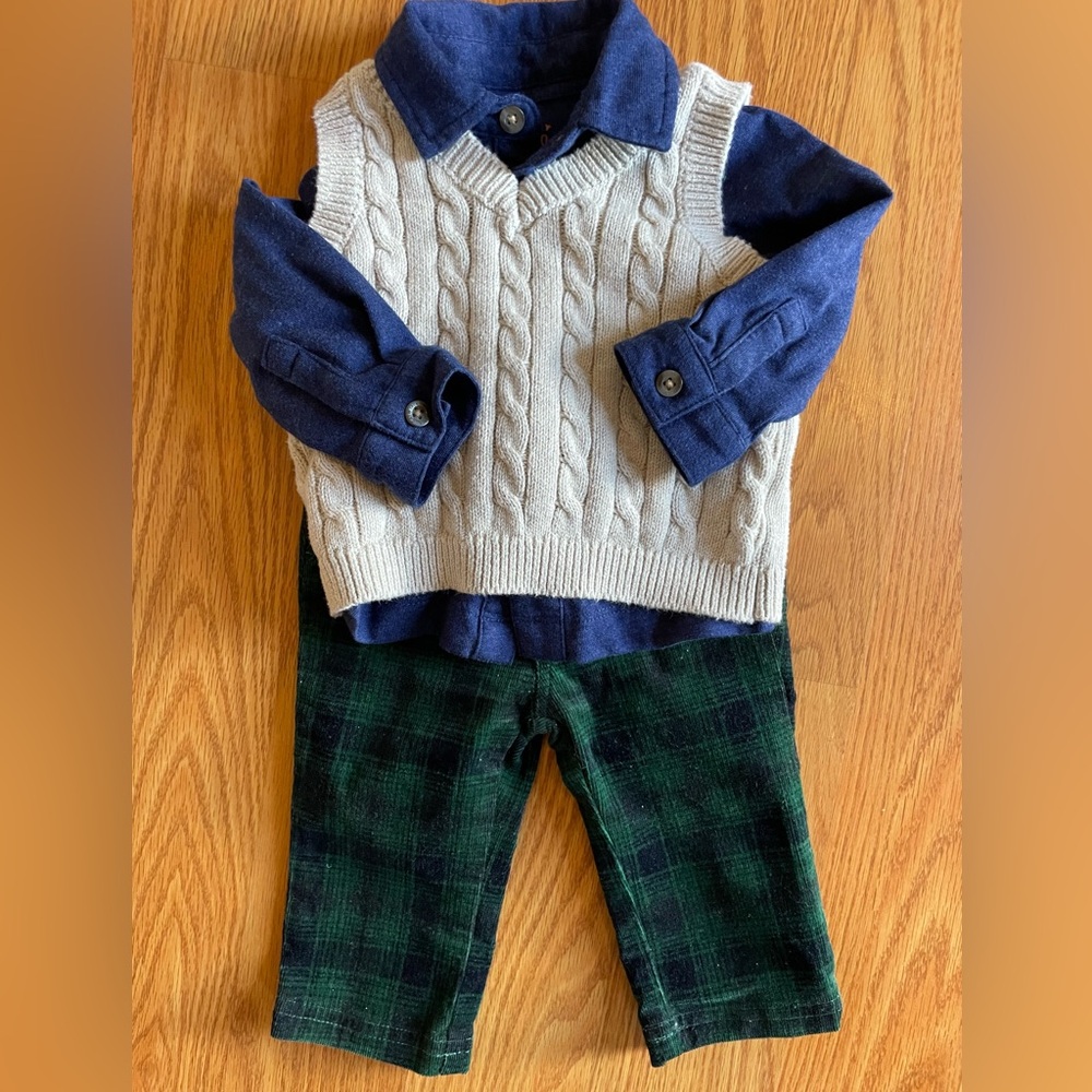 Cat & Jack infant boy dressy 3-piece outfit 3-6 months